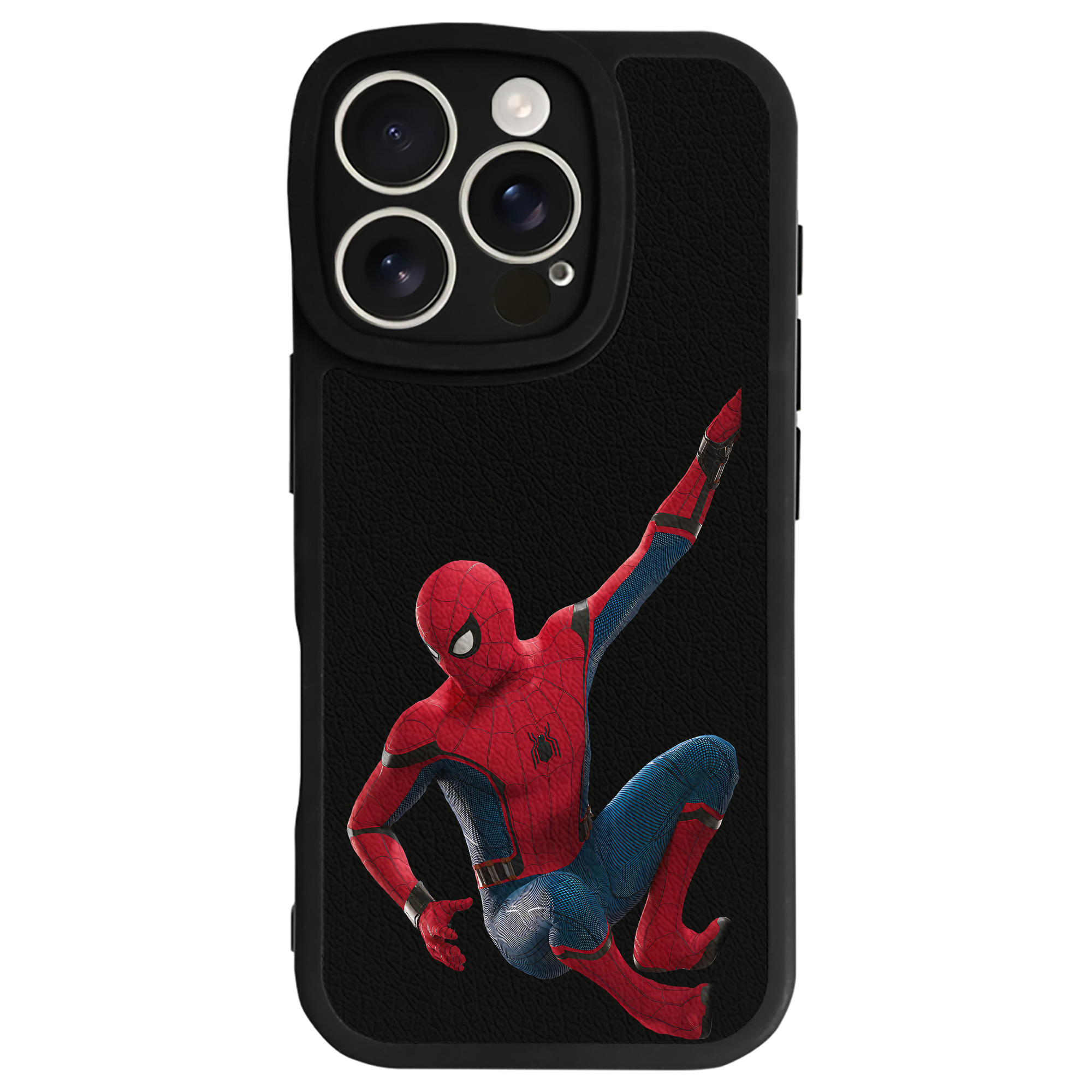 Spider Man スパイダーマン 【iPhone 16シリーズ対応】シリコンスマホケース（レザー調） 材質：シリコン